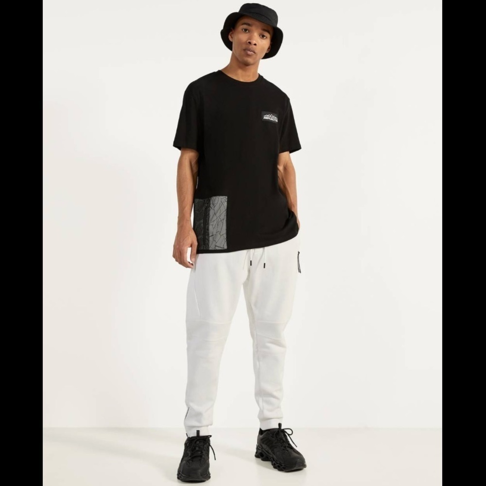 Bershka T-Shirt with Reflective Pocket